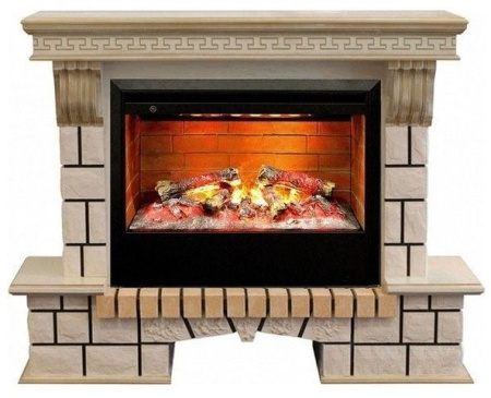 Каминокомплект RealFlame Stone new 26/HL WTG с очагом 3D Helios 26