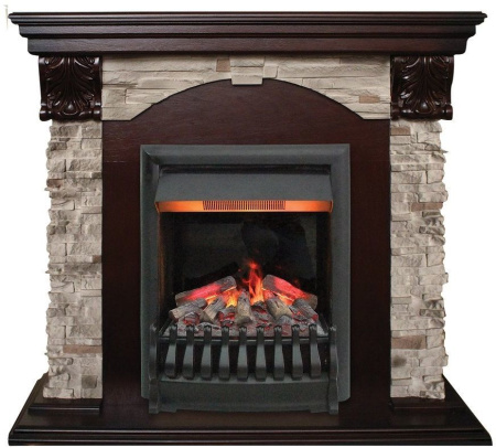 Каминокомплект RealFlame Dublin ROCK STD/EUG AO с очагом 3D Oregan