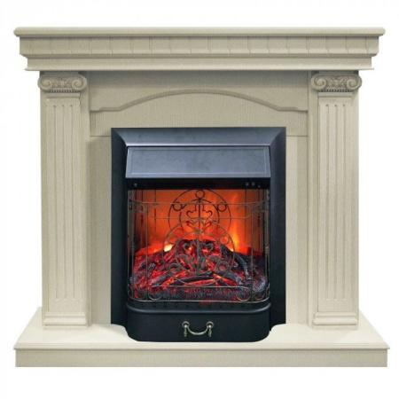 Каминокомплект RealFlame Rosa STD/EUG WT с очагом Majestic Lux Black S