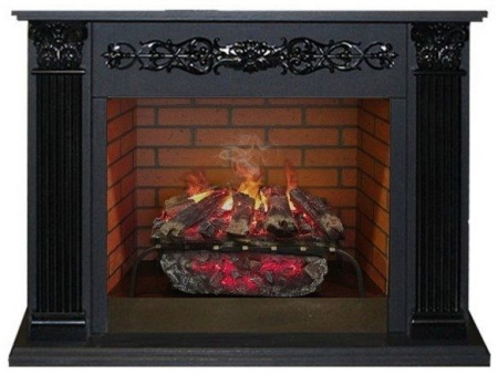 Каминокомплект RealFlame Milton 25,5/26 DN с очагом 3D Silva log+Brick вставка 26
