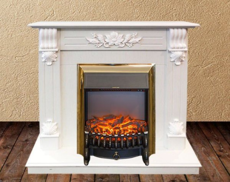 Каминокомплект RealFlame Ottawa STD/EUG WT с очагом Fobos Lux Brass S