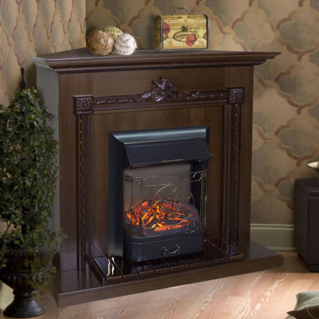 Каминокомплект Glenrich Шервуд угловой Magestic black