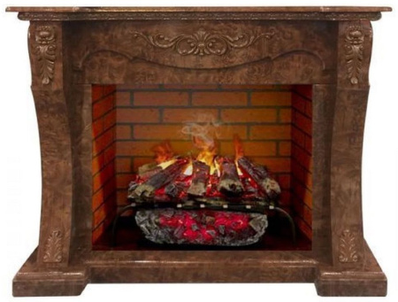 Каминокомплект RealFlame Olivia 25,5/26 AO с очагом 3D Silva log+Brick вставка 26