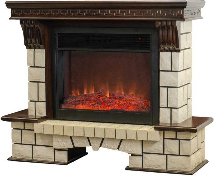 Каминокомплект RealFlame Stone new 26/HL с очагом Moonblaze Deluxe