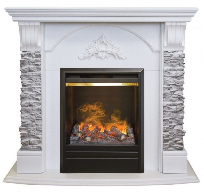 Каминокомплект RealFlame Athena GR STD/EUG/25/25'5 WT с очагом 3D Olympic