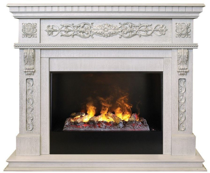 Каминокомплект RealFlame Estella 25,5/26 WT с очагом 3D Cassette 630 + Black вставка