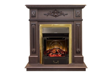 Каминокомплект RealFlame Lilian STD/EUG DN с очагом Majestic Lux Brass S