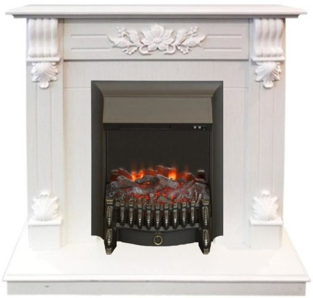Каминокомплект RealFlame Ottawa STD/EUG WT с очагом Fobos Lux Black S